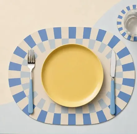 Placemats - RECYCLED LEATHER PLACEMAT - VACAVALIENTE