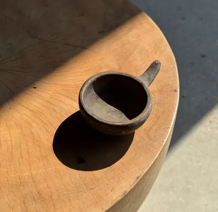 Ceramic - Mini incense cup with small handle D4 D7 - OFFICE OBJETS