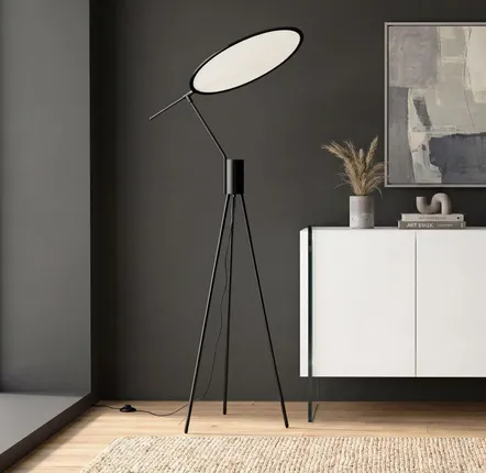 Floor lamps - Black steel floor lamp - ANGEL CERDÁ