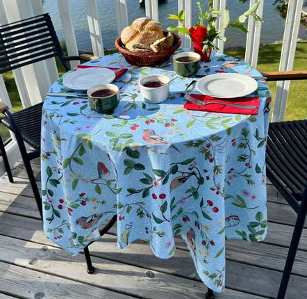 Linge de table textile - Nappe Oiseaux Chanteurs Européens - ZOOH
