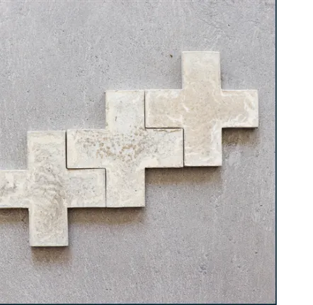 Indoor floor coverings - CROSS TILE - WOLKBERG CASTING STUDIOS