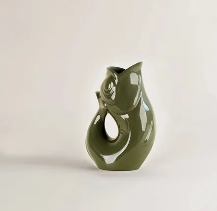 Objets de décoration - Carafe GlouGlou Kaki Brillant - CHAROLLES