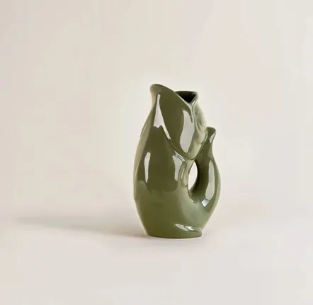 Objets de décoration - Carafe GlouGlou Kaki Brillant - CHAROLLES