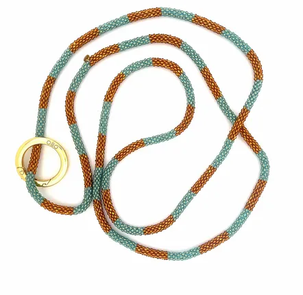Travel accessories - DUO Roll-on Phone Chain – Moss Gold - OBO