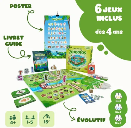 Jeux enfants - Le grand jeu du déclic lecture des Zoogotos - ZOOGOTOS