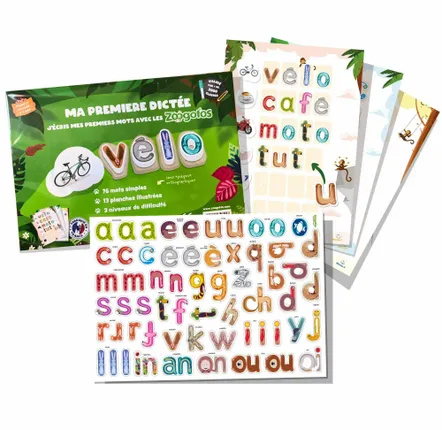 Jeux enfants - Kit « Ma première dictée » avec les Zoogotos - ZOOGOTOS