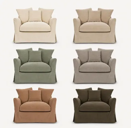 Sièges pour collectivités - Ascot Cushion Loveseat | Fauteuil - CREARTE COLLECTIONS