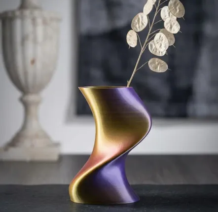 Office design and planning - Vase "BAILE", Multi-color, Gold/Purple/Red - AUURA