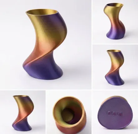 Office design and planning - Vase "BAILE", Multi-color, Gold/Purple/Red - AUURA