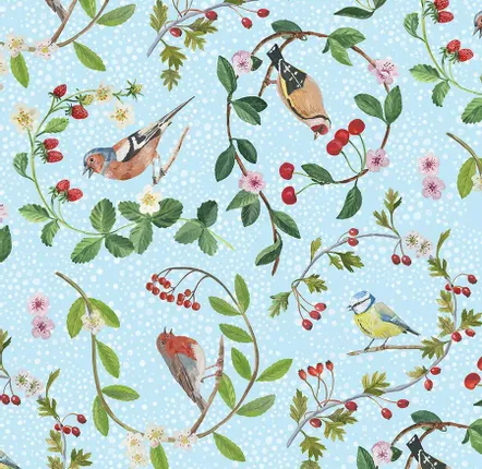 Linge de table textile - Serviette de Table - Oiseuax Chanteurs Européens - ZOOH