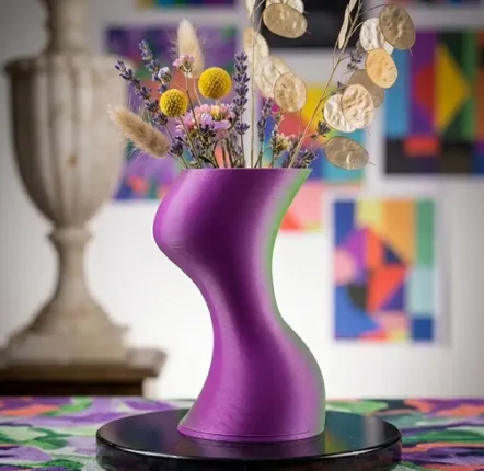 Office design and planning - Vase "BAILE", matt multi-color "Joker" (bright pink | neon green) - AUURA