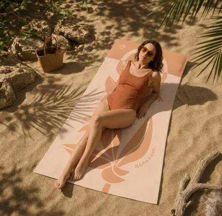 Bags and totes - Beach towel with integrated cushion model MAURITIUS - NAPAPAYA