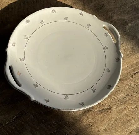 Assiettes de réception - Plat ou plateau à tarte Nico Digoin Sarreguemines anses D29 - OFFICE OBJETS