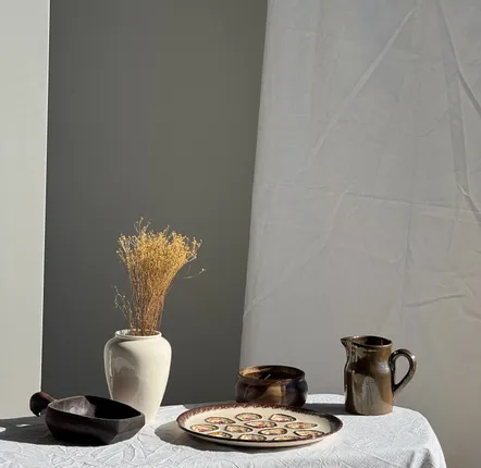 Plats et saladiers - Grand plat circulaire à compartiments pour crustacés coquillages - OFFICE OBJETS