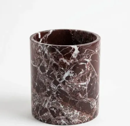 Objets de décoration - Seau à glace en marbre rouge Rosso Levanto - SAGIT