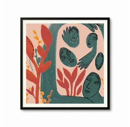 Unique pieces - Garden of Soul  Wall Art | 100x100 cm - ELCIELA