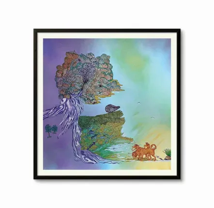 Unique pieces - Dreaming on Clouds Wall Art | 100x100 cm - ELCIELA