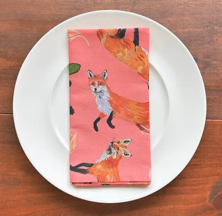 Linge de table textile - Serviette de Table - Renards - ZOOH