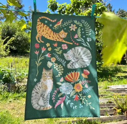 Torchons textile - Torchon Chats - ZOOH