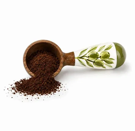 Flatware - Hand-Painted Walnut Coffee & Spice Scoop – Olive Collection - DASTHAA