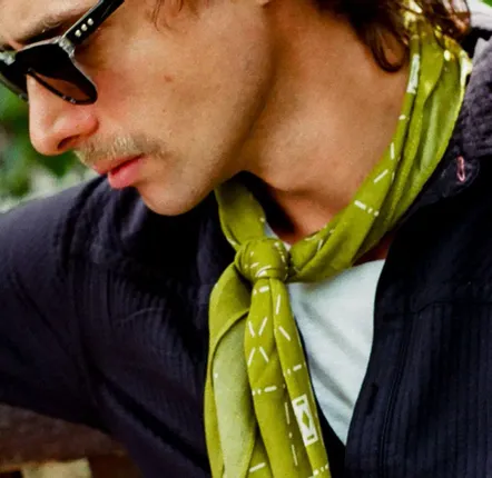 Scarves - Diamonds in Verdant Bohemian Style Bandana - SOHO SCARVES