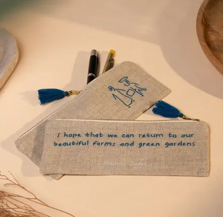 Papeterie bureau - Étui à crayons Peace fait main - UNHCR/MADE51