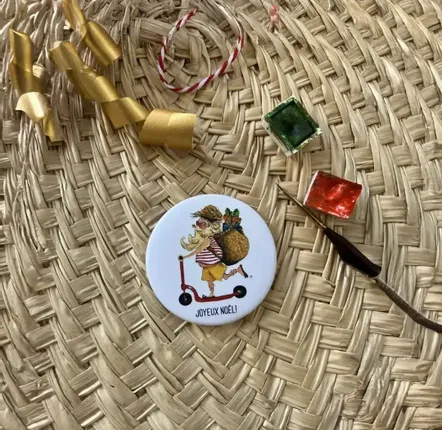 Children's decorative items - Magnet Le Père Noël À Trotinette - POP ET SES FRÈRES