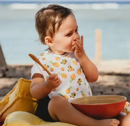 Accessoires enfants - Bavoir - L' Ananas et Le Fruit de La Passion - POP ET SES FRÈRES