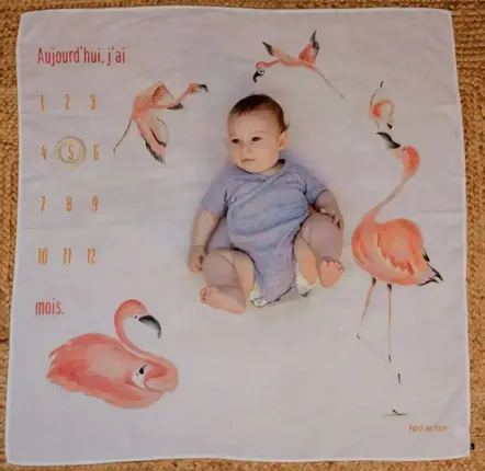 Kids accessories - Muslim photo square - La Famille Flamants Roses - POP ET SES FRÈRES