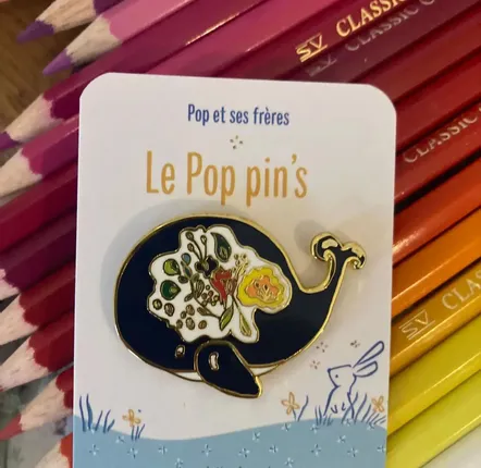 Brooches - Pins Baleine - La Baleine et les Fleurs - POP ET SES FRÈRES