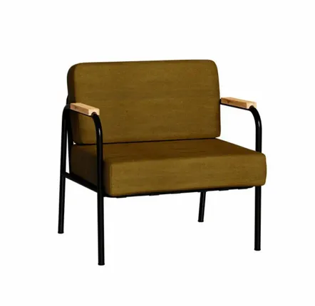 Fauteuils - Fauteuil rétro intérieur Barnabé - coussins déhoussables ignifugés - LES GAMBETTES