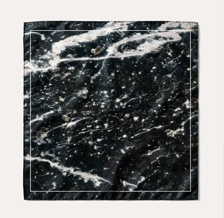 Scarves - Silk Scarf 70 - OBSIDIENNE NOIRE - ANTAN CREATIONS