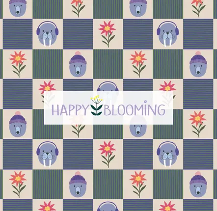 Linge de lit enfant - Motifs exclusifs - all over ou placés - HAPPY BLOOMING