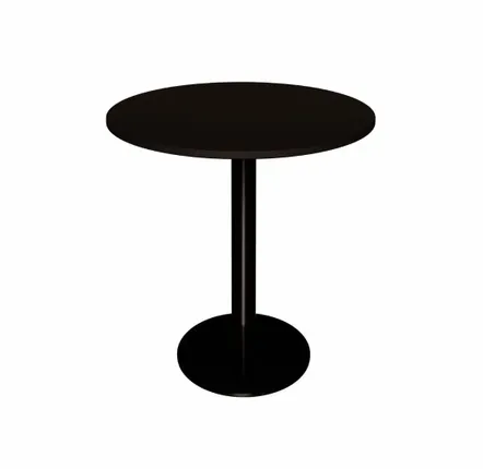 Tables Salle à Manger - Table ronde rétro Léon finition stratifié -  Ø75cm H75cm Ø120cm - LES GAMBETTES