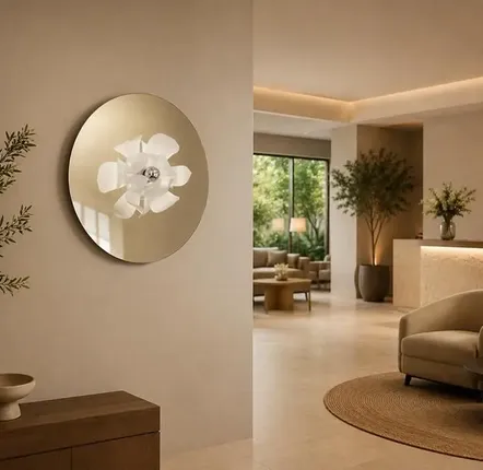 Hotel bedrooms - Lotus mirror and wall lamp - ANCA FETCU STUDIO