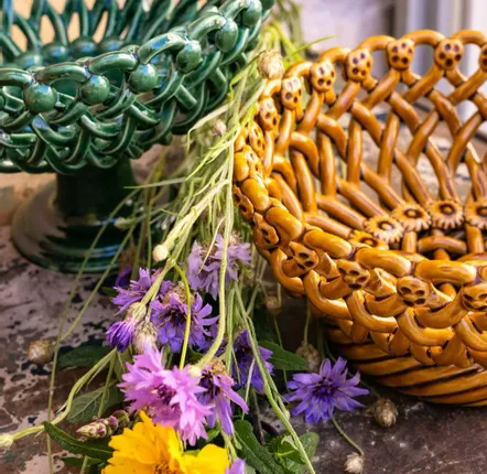 Ceramic - ICONIC WOVEN BASKET WITHOUT STAND - MAISON PICHON