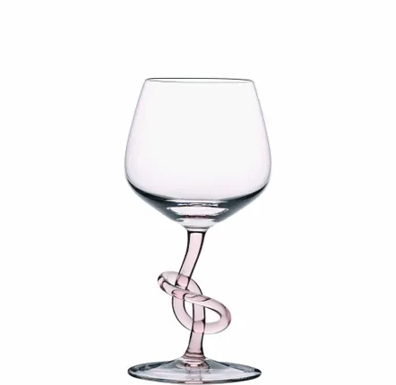 Stemware - Red wine glass from the Wine Tie collection, rosaline - HARRACHOV GLASSWORKS