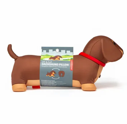 Bags and backpacks - Zip & Flip Dachshund Pillow - KIKKERLAND
