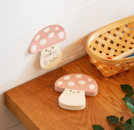 Papeterie bureau - Notes autocollantes en forme de champignons - KIKKERLAND