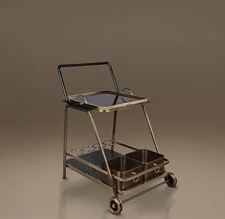 Trolleys - Decatur Bar Cart Handmade by Wood Tailors Club - PORUS STUDIO
