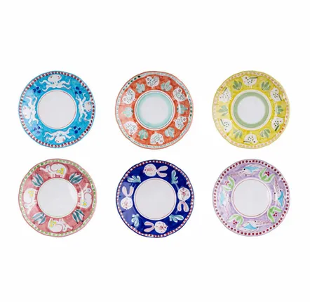 Fragrance for women & men - ANIMALETTI HAND PAINTED DINNER PLATES - Set of 6 - CASA AMALFI