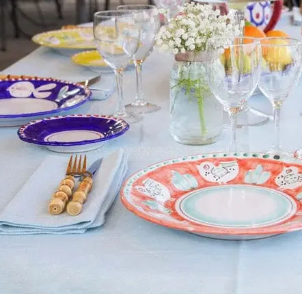 Fragrance for women & men - ANIMALETTI SMALL SIDE OR CAKE PLATES - SET OF 6 x 20cm - CASA AMALFI