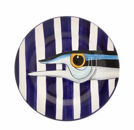 Fragrance for women & men - HAND PAINTED FISH DINNER PLATES - Set of 3 - CASA AMALFI