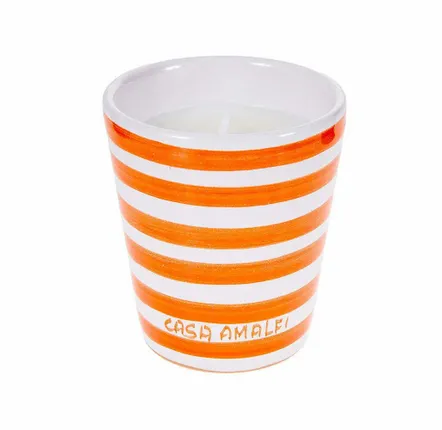 Fragrance for women & men - SUMMER IN SORRENTO Hand Painted Soy Candle - Bergamot & Orange Blossom 200g - CASA AMALFI