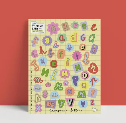 Children's arts and crafts - Sheet of waterproof stickers made in France - STICK ME BABY