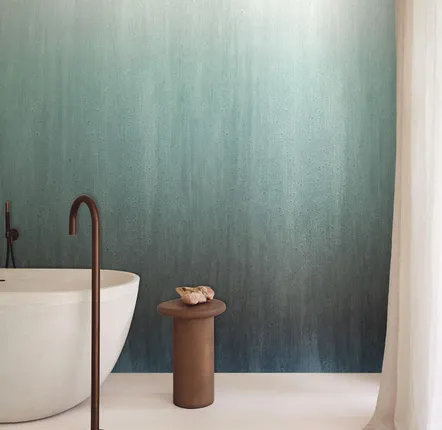 Wallpaper - Cinera teal, Caldera Collection - MASUREEL INTERNATIONAL  SA
