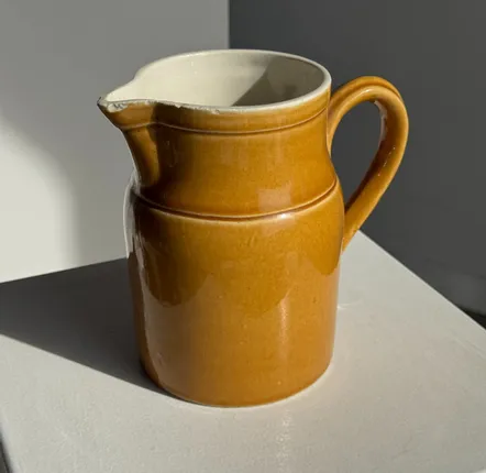 Carafes - Stoneware Kilt yellow ceramic carafe 1 liter H17 - OFFICE OBJETS