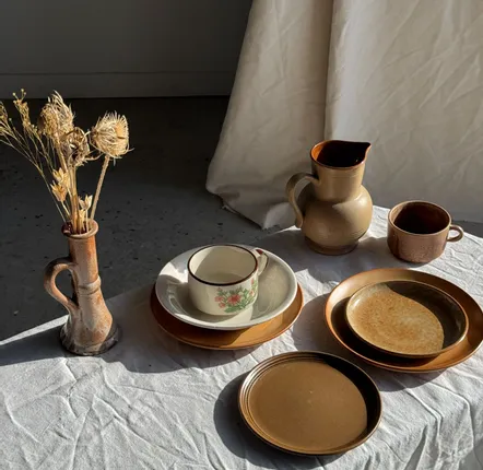 Mugs - Brown glazed stoneware cup H6.5 D10.5 - OFFICE OBJETS