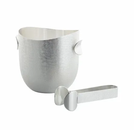 Cristallerie - Silver-plated ice bucket and tongs | Velvet - ZANETTO