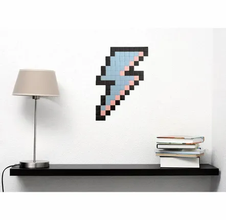 Décorations vitrail  - Mosaïque décorative en verre adhésif eclair #01 - PIXELBOX